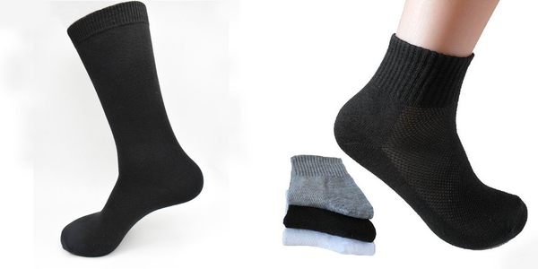 black mens socks